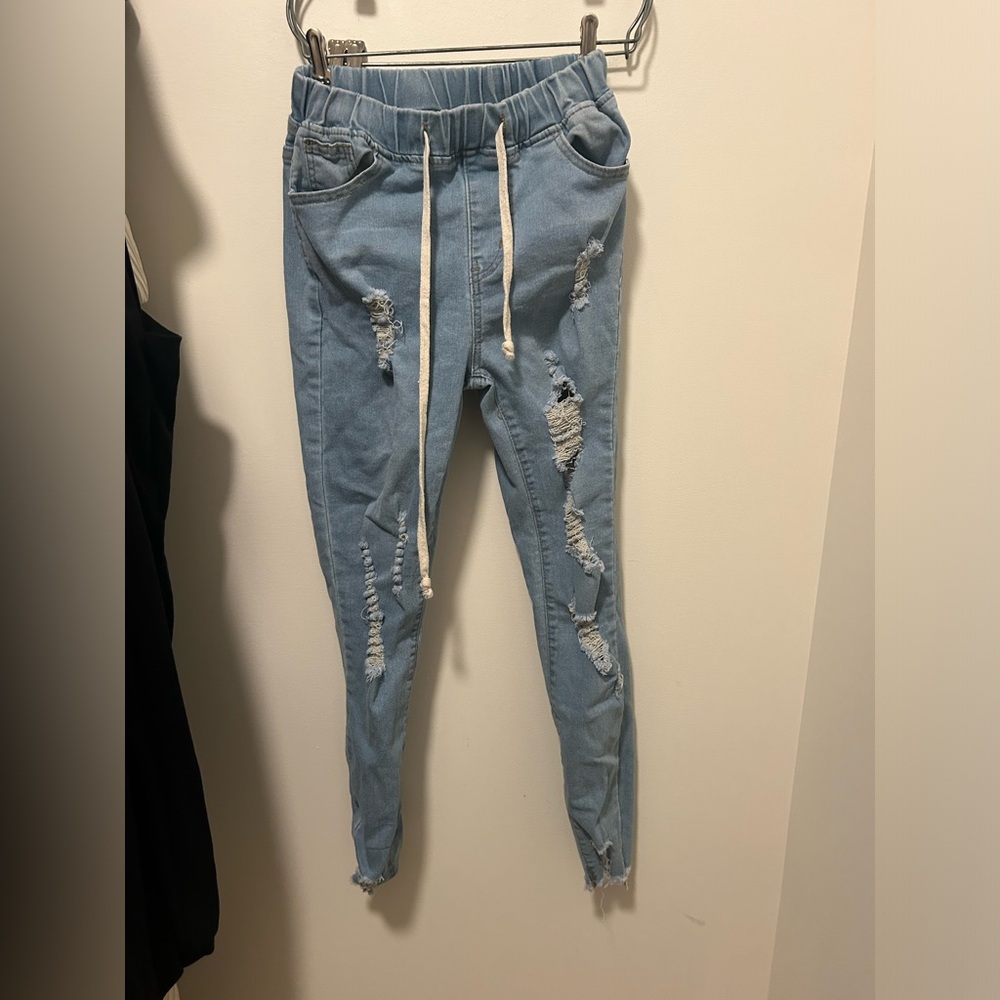 small blue shein jean like pants!